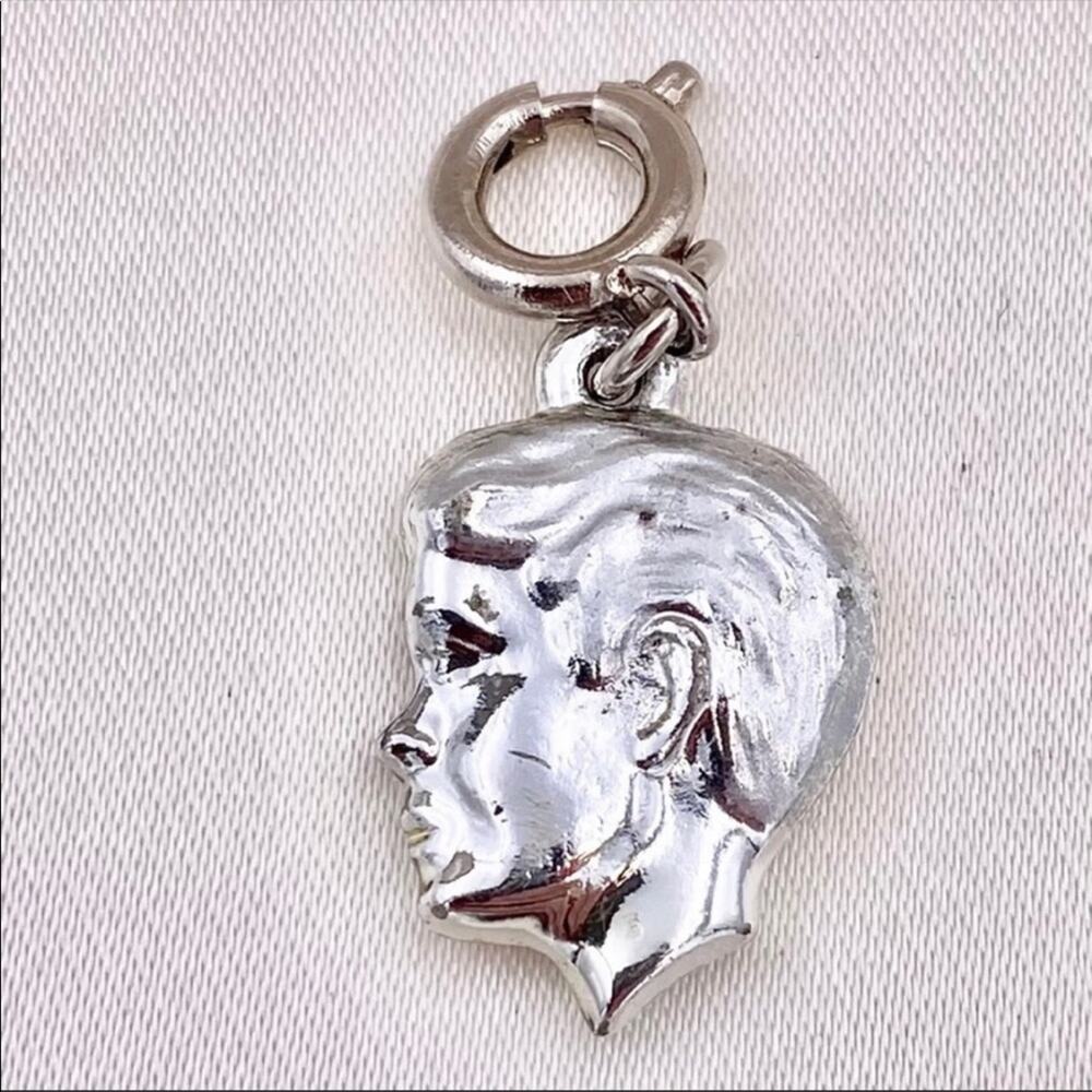 Vintage Young Boy Male Child Silver Tone Charm
